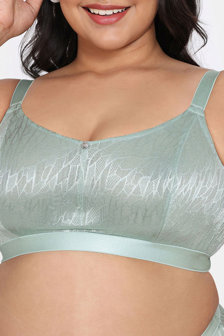 Zivame True Curv Coral Glaze Double Layered Non Wired Full Coverage Super Support Bra - Granite Green — image 4